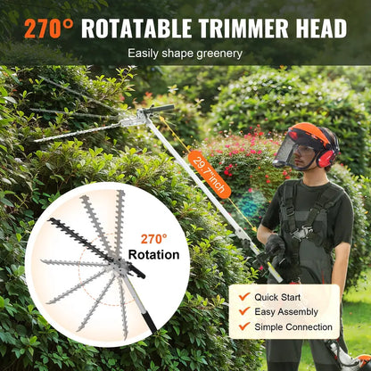 VEVOR 6-in-1 Multi-Functional Trimming Tools with Gas Hedge Trimmer