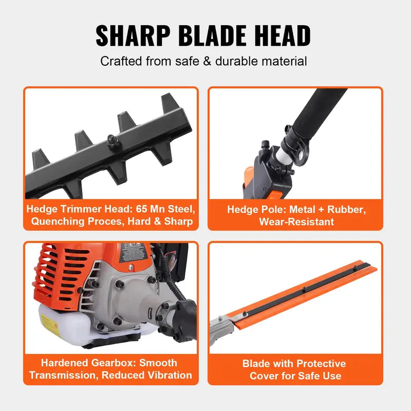 VEVOR 6-in-1 Multi-Functional Trimming Tools with Gas Hedge Trimmer